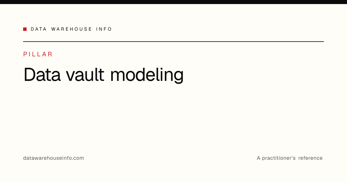 Data vault modeling | Data Warehouse Info